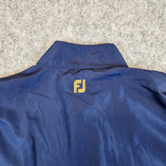 FootJoy DRYJOS Jackey Golf Pullover L Blue Sony Open Hawaii Jacket Pocket Zip - Picture 10 of 12